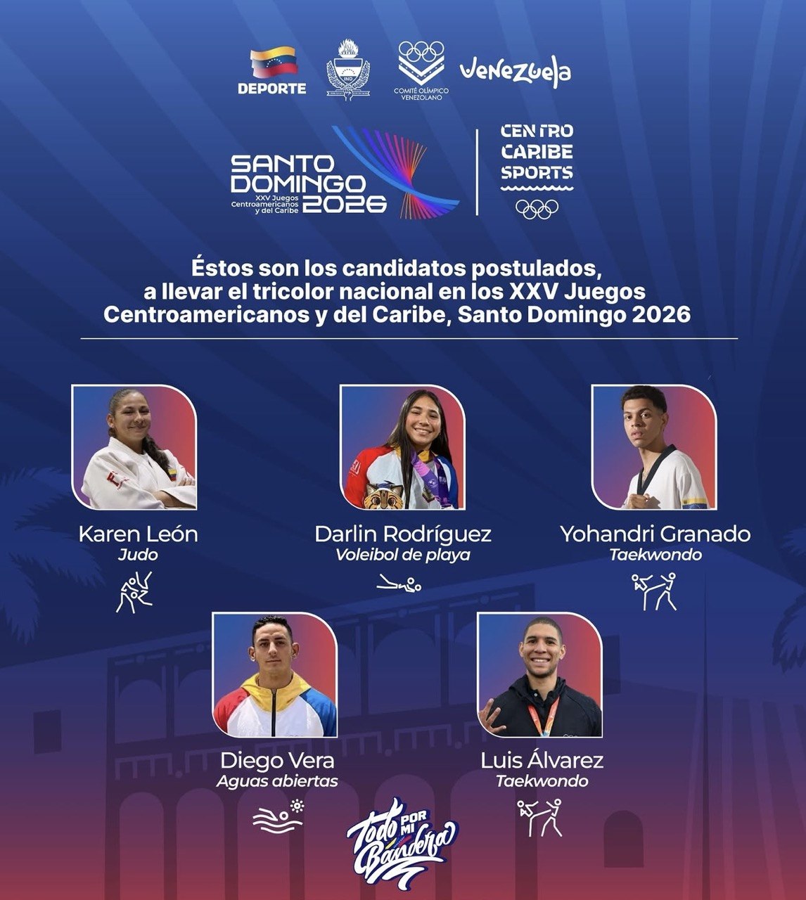 Venezuela elige al abanderado (a) de los Juegos Centro Americanos y del Caribe