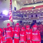 Lara abandera a 180 atletas en el Teatro Juares de cara a los Juegos Comunales Nacionales